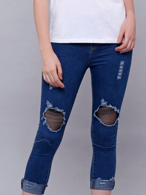 Mesh Ripped Jeans