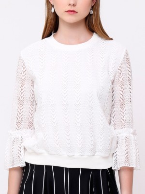 Laces Long Sleeves Top