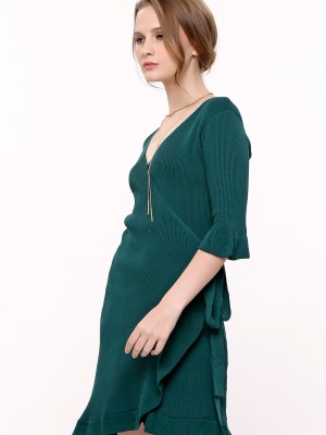 Wrap Knitted Dress