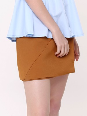 Front Buttons Mini Skirt