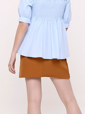 Front Buttons Mini Skirt