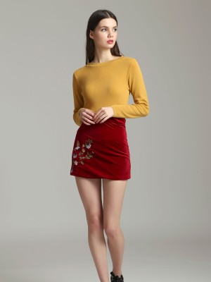 Boat Neck Long Sleeves Top