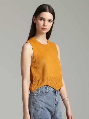 Knitted Crop Sleeveless Top