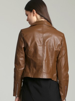 Zipper Faux Leather Jacket
