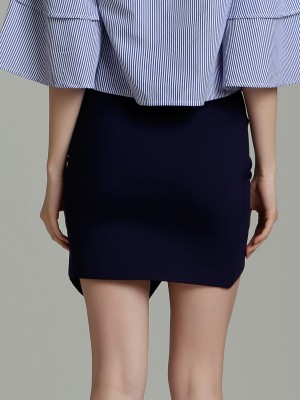 Wrap Asymetric Mini Skirt