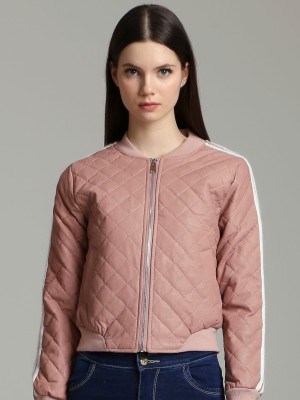 Quited Bomber Synthetic  Leather Jacket