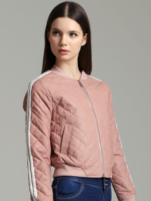 Quited Bomber Synthetic  Leather Jacket