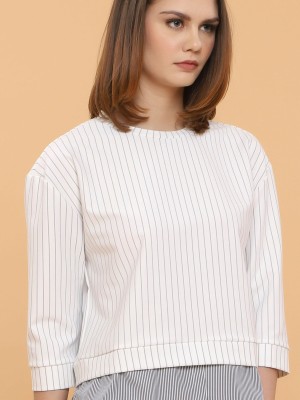 Long Sleeves Two Tones Stripes Top