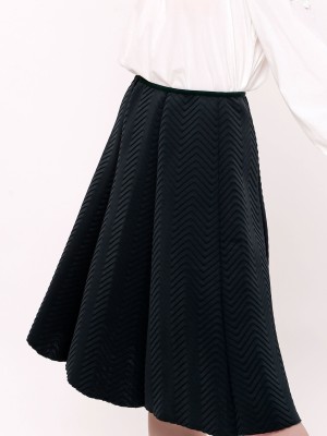 Chevron Pattern A-Line Skirt