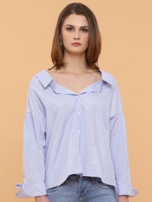 Tied Sleeves Stripes Shirt