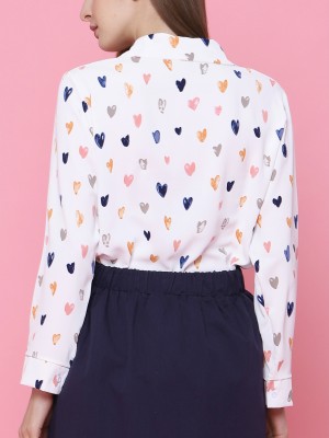 Heart Prints L/Slv Shirt
