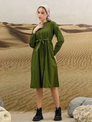 EID4 Pleats Nadima Shirt Maxi Dress