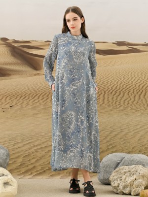 EID4 Atla Sheer Print Maxi Dress RO1