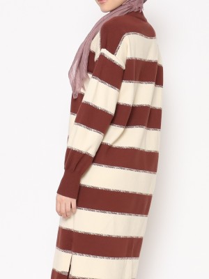 ANF Big Stripes Knitted Midi Dress