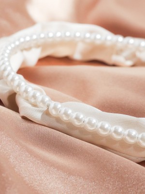 Double Silk and Pearl Hairband