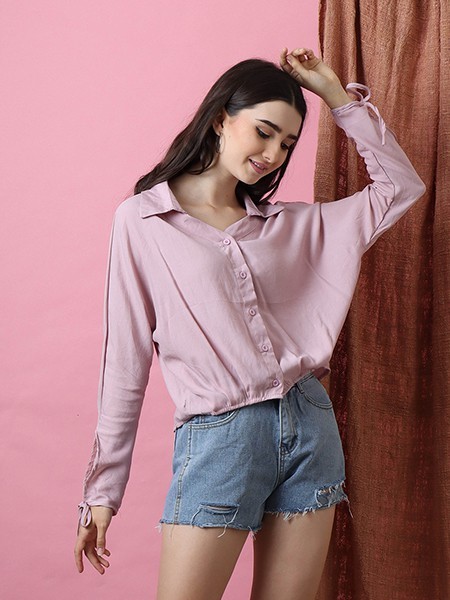Cottage Core Sleeves Tied Casual shirt