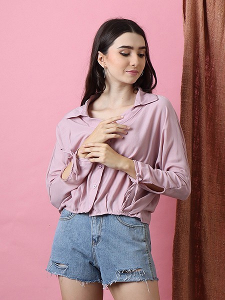 Cottage Core Sleeves Tied Casual shirt