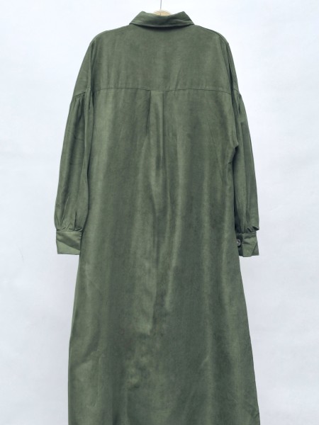 EID23 Yalina Suede Shirt Dress