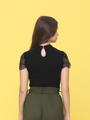 Lucky Carm Lacey Oriental Top