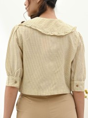 Ruched Collar Cottage Top