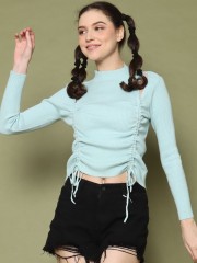 RC Side Drawstring Knitted Top