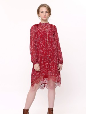Printed Bottom Laces Dress