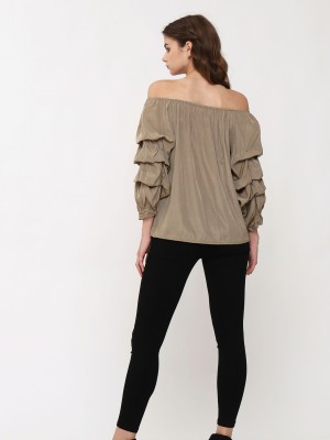 Runched Sleeve Top