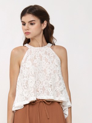 Laces High Neck Top
