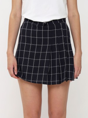 Checks Pleated Mini Skirt