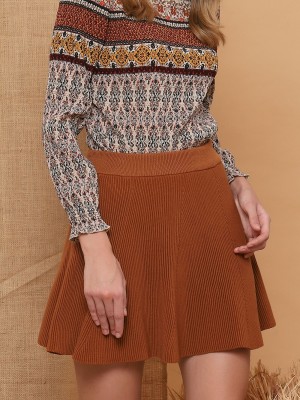 Textured Knit Mini Skirt