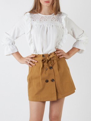 Embroidered Side Ranched Top