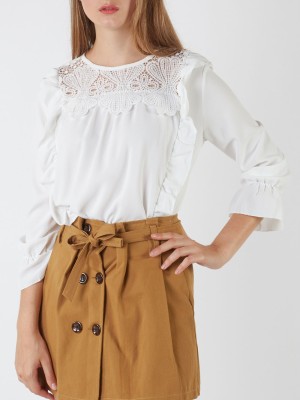 Embroidered Side Ranched Top