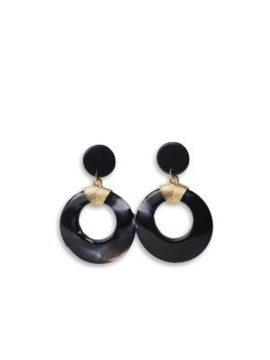 Ceramic Round Tangling Earrings