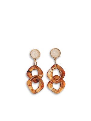 Squared Ceramic Tangle Earrings
