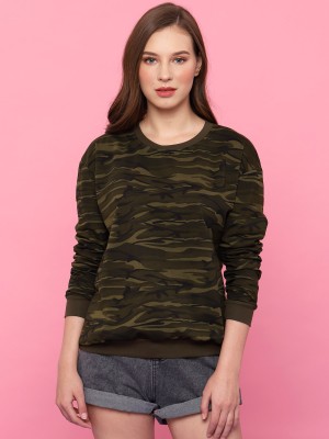 YOUTH Army Print Sweater