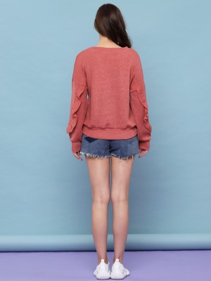 YOUTH Ruffles Sleeves Sweater