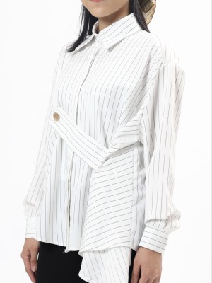 Stripe Shirt With A Button