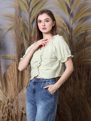 Cottage Core Neckline Pinched Top 