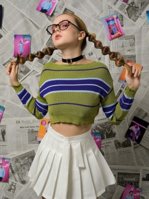 Eva Stripes Knit Top