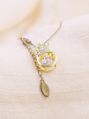 Infinite Dancing Diamond Crown Necklace