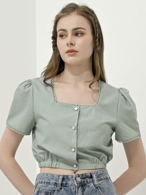 SS23 Aubri Embroidery Sleeves Edge Top