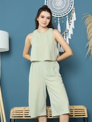 Cottage Core 2 Sets Sleeveless Top With Long Culotte