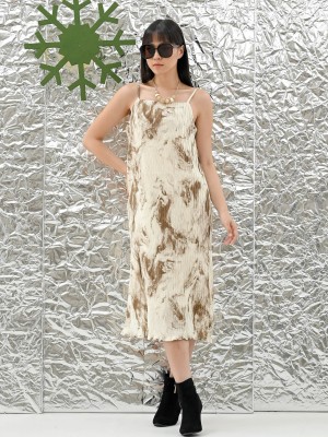 FELIZ23 Flower Textured Dress