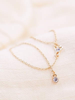 Layers Diamante Drop Necklace