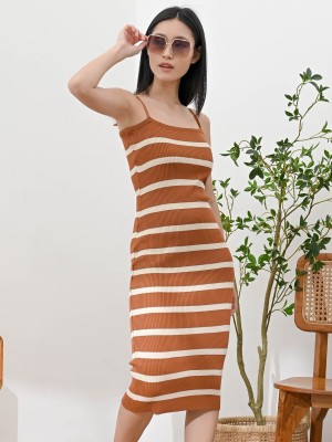 Saige Stripes Bodycon Dress