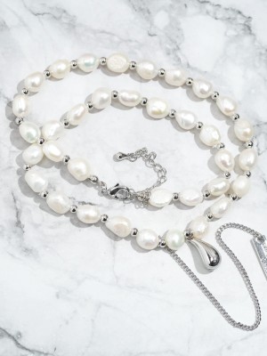 Silver Plated pearl Necklace