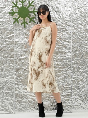 FELIZ23 Flower Textured Dress