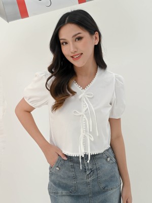 Puff Ball Embroidery Outline Top