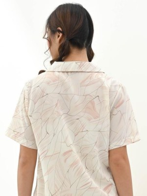 Abstract flower print shirt