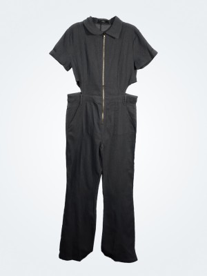 EA Waist Cut Out Denim Jumpsuit